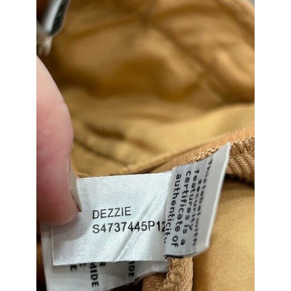 Diane Von Furstenberg Womens Dezzie Bootcut Pants Pleated Career Tan Size 12 - Picture 6 of 10